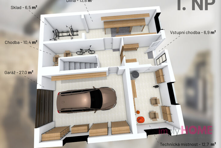 Prodej rodinný dům 5+1/2x balkón + garáž, 188 m2 m2, ul. K Šedivce, Praha 6 - Nebušice