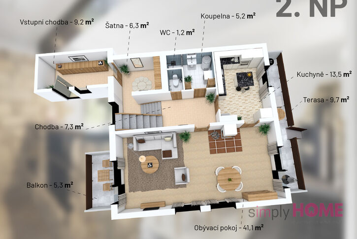 Prodej rodinný dům 5+1/2x balkón + garáž, 188 m2 m2, ul. K Šedivce, Praha 6 - Nebušice
